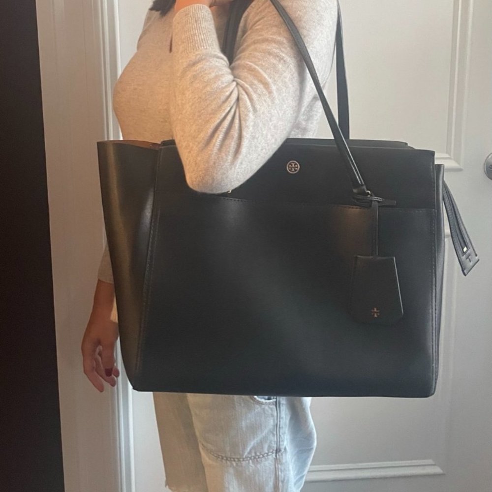 Black Tory Burch Parker Tote - Picture 6 of 11
